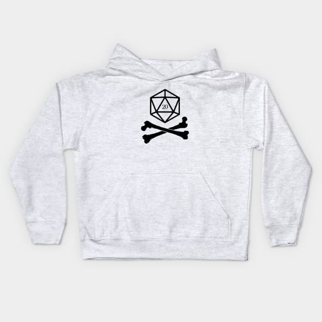 D20 Dice Poison Emblem Kids Hoodie by pixeptional